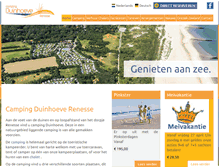 Tablet Screenshot of campingduinhoeve.nl